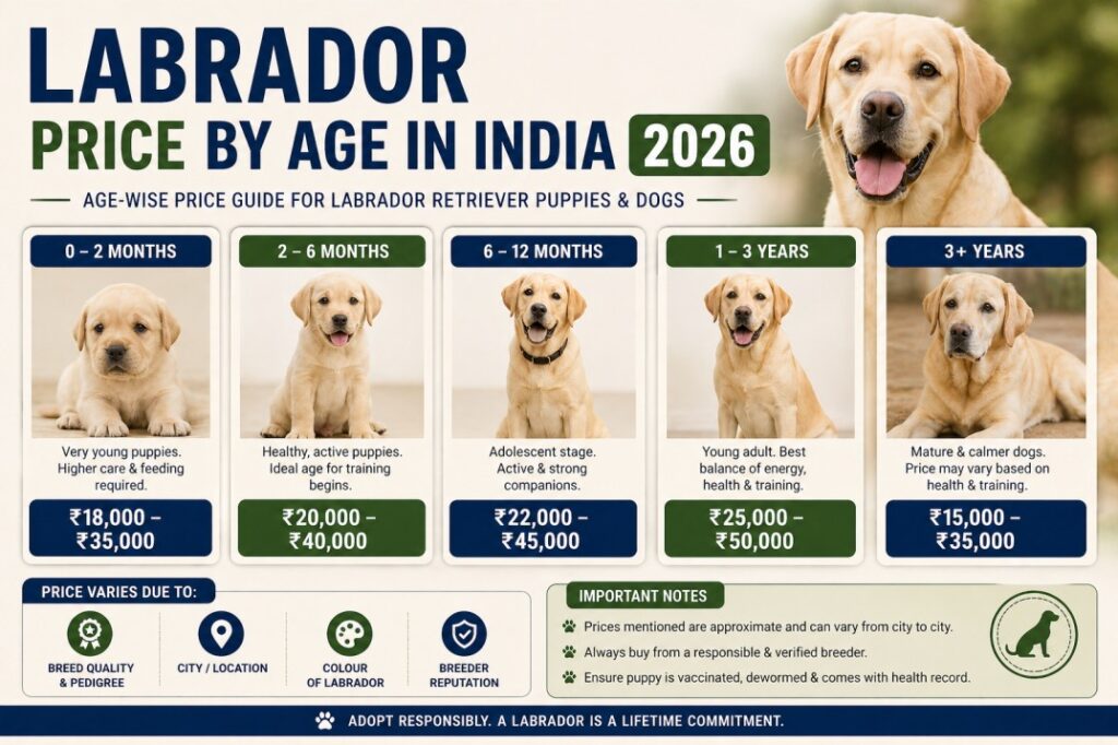 Labrador price by Age